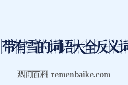 带有雪的词语大全反义词是什么意思的图片